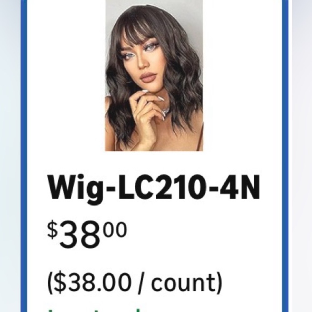 Brown Amber Women Synthetic Wigs With Bangs - Picture 3 of 4